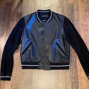 Rag and Bone Leather Bomber Jacket
